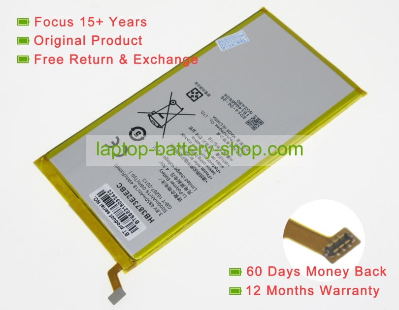 Huawei HB3783E2EBW, HB3873E2 3.8V 4850mAh original batteries - Click Image to Close