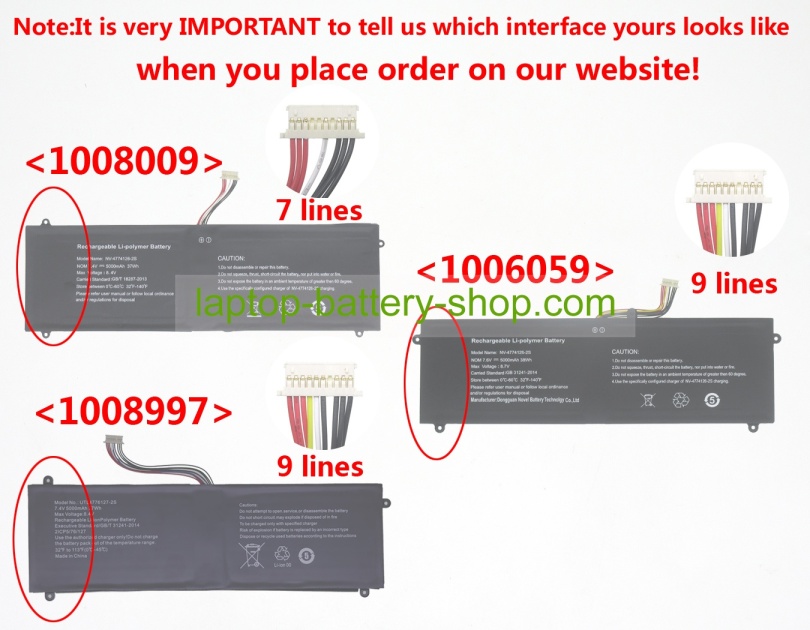 Jumper NV-4774126-2S, ZL4776127-2S 7.4V 5000mAh original batteries - Click Image to Close