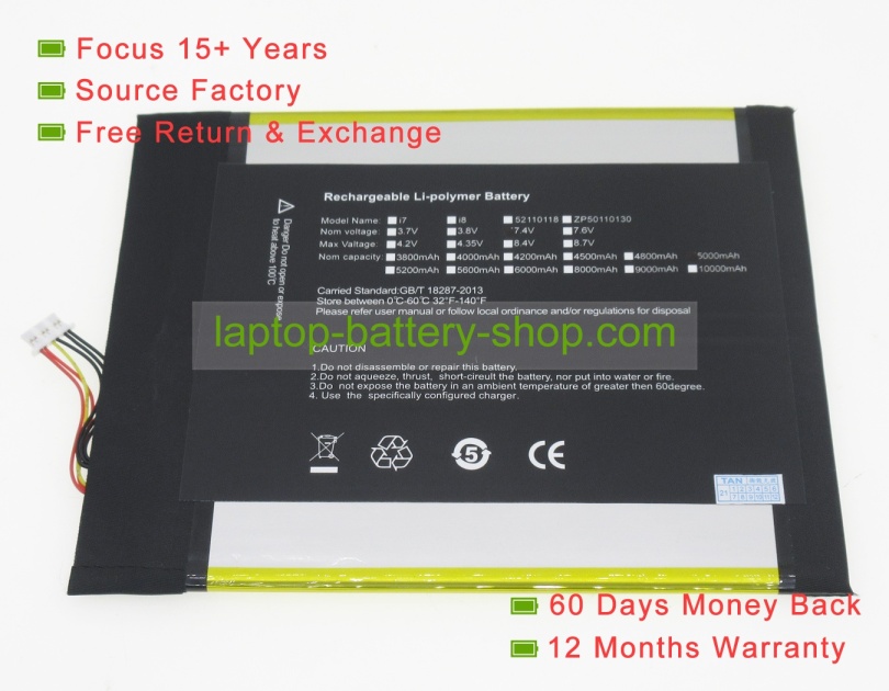 Chuwi NV30165170 7.6V 5000mAh replacement batteries - Click Image to Close