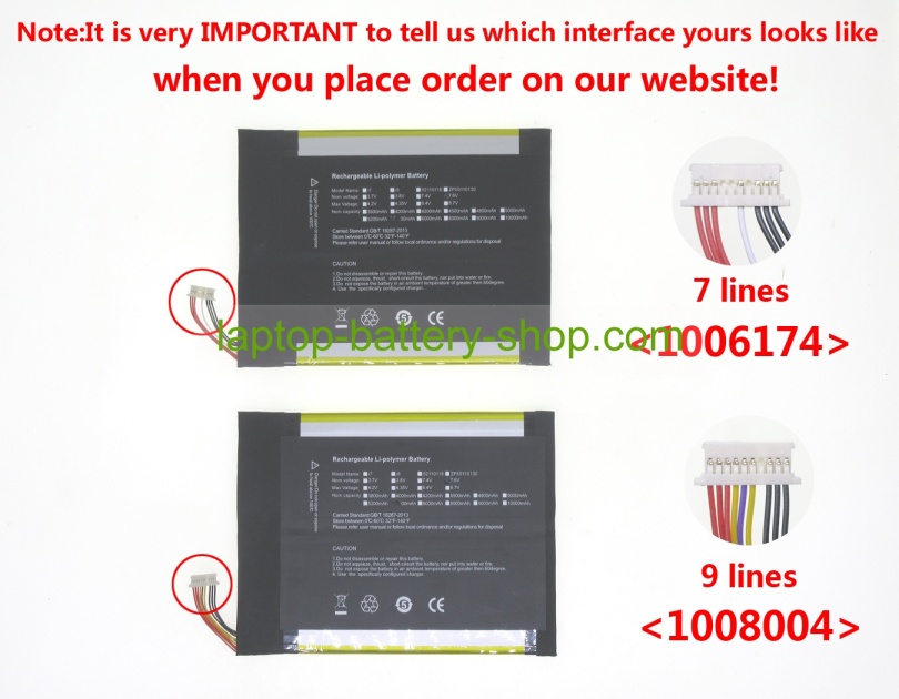 Teclast 32100165, XDS3250154 7.6V 5000mAh replacement batteries - Click Image to Close