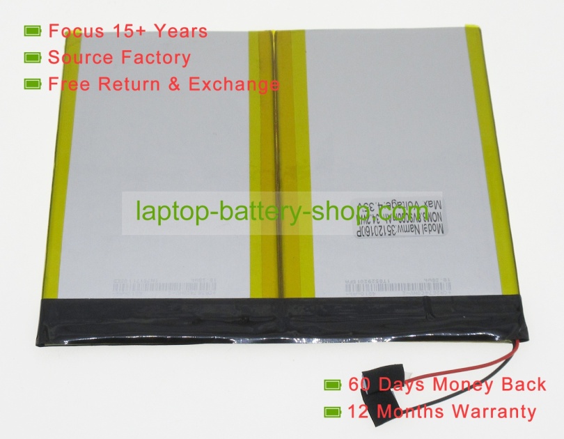Chuwi 35120160 3.7V 9000mAh replacement batteries - Click Image to Close