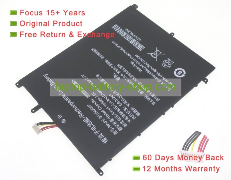 Teclast 36175185P 7.6V 6000mAh original batteries - Click Image to Close