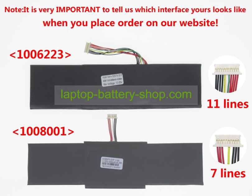 Chuwi 505979-3S1P, 3ICP5/59/79 11.55V 4000mAh replacement batteries - Click Image to Close