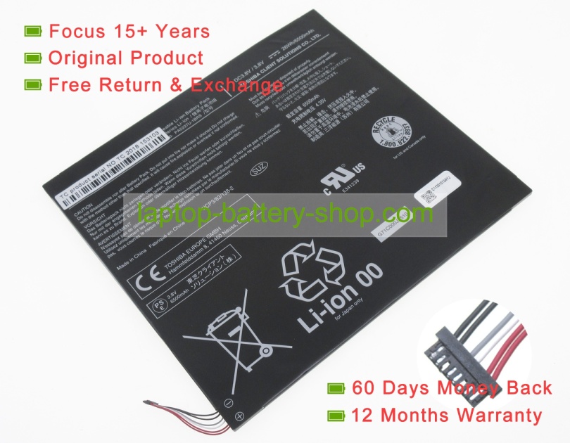 Toshiba PA5237U-1BRS 3.8V 6500mAh original batteries - Click Image to Close