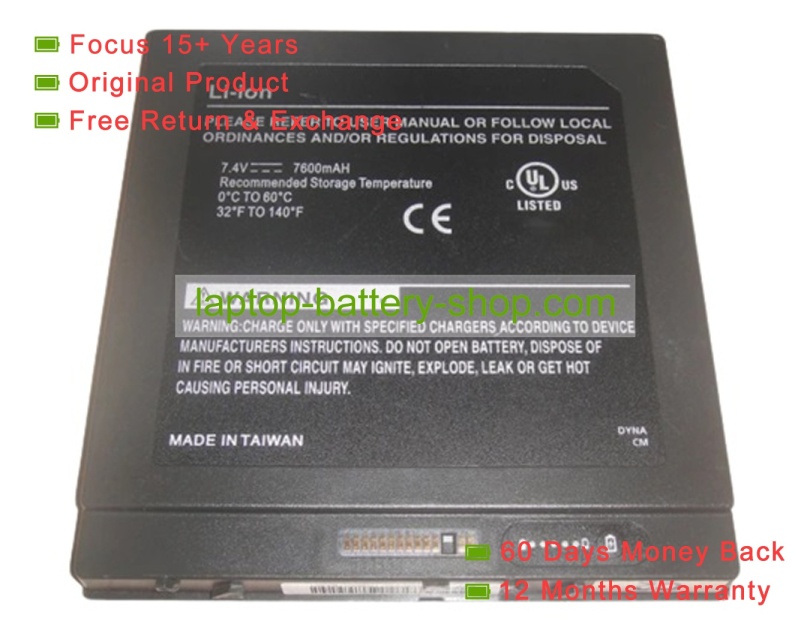 Xplore IX104, BTP-80W3 7.4V 7600mAh original batteries - Click Image to Close