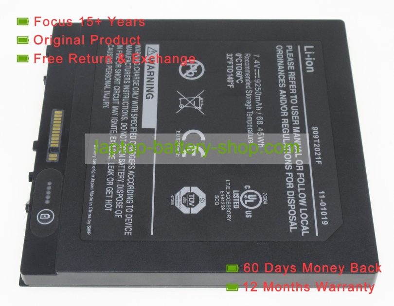 Xplore BTP-87W3, 11-09018 7.4V 9250mAh original batteries - Click Image to Close