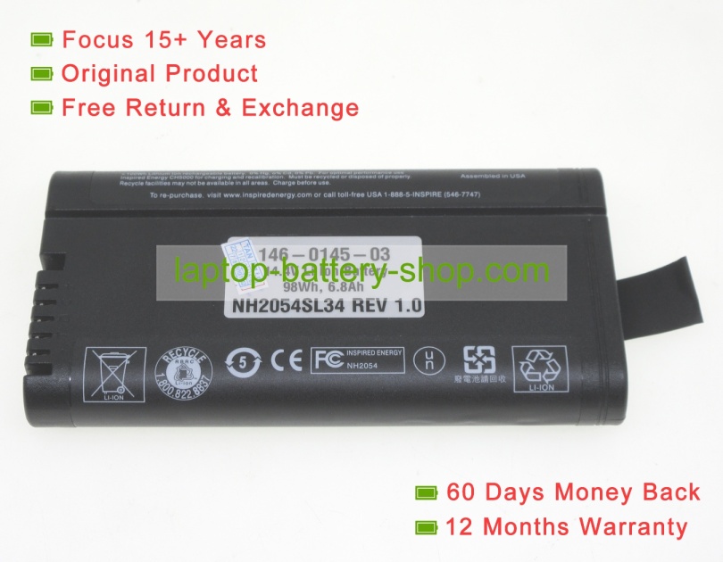 Inspired energy NH2054, NH2054Mi31 14.4V 6800mAh original batteries - Click Image to Close