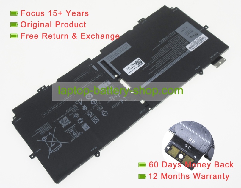 Dell DD9VF, X1W0D 7.6V 6710mAh original batteries - Click Image to Close