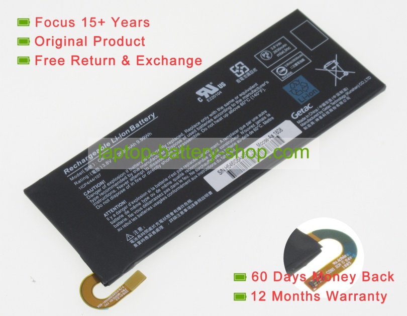 Getac CELL 3.8V 2630mAh original batteries - Click Image to Close