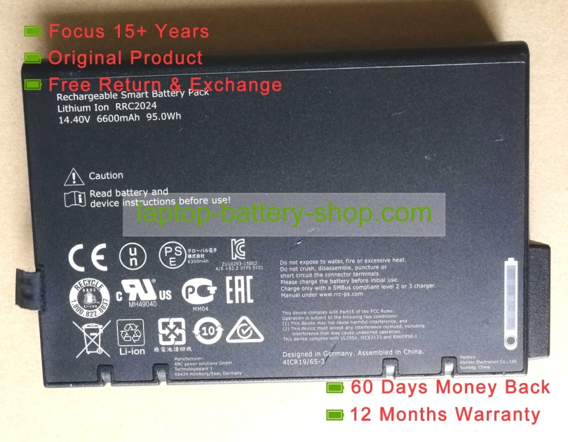 Rrc RRC2024 14.4V 6600mAh original batteries - Click Image to Close