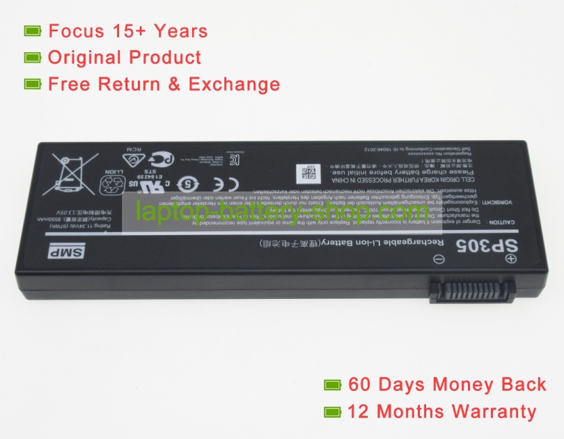 Smp SP305 11.34V 8550mAh original batteries - Click Image to Close