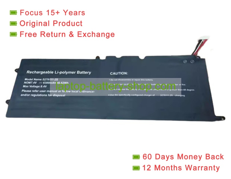 Other 5278111-2S 7.4V 6300mAh original batteries - Click Image to Close