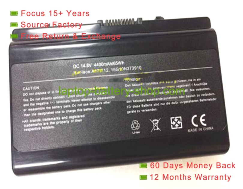 Asus 90-NQK1B1000, NBP8A88 14.8V 4400mAh replacement batteries - Click Image to Close