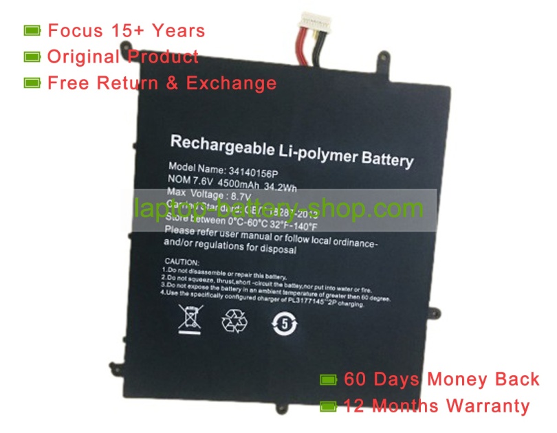 Irbis 34140156P 7.6V 4500mAh original batteries - Click Image to Close