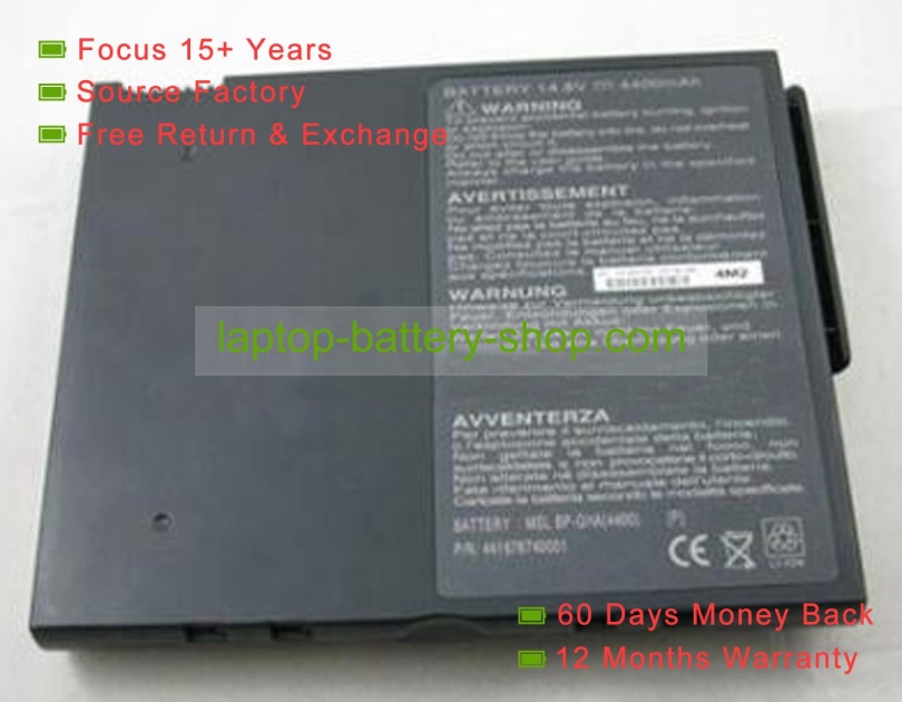 Packard bell 44167874001, MSL BP-GHA 4400 14.8V 4400mAh replacement batteries - Click Image to Close
