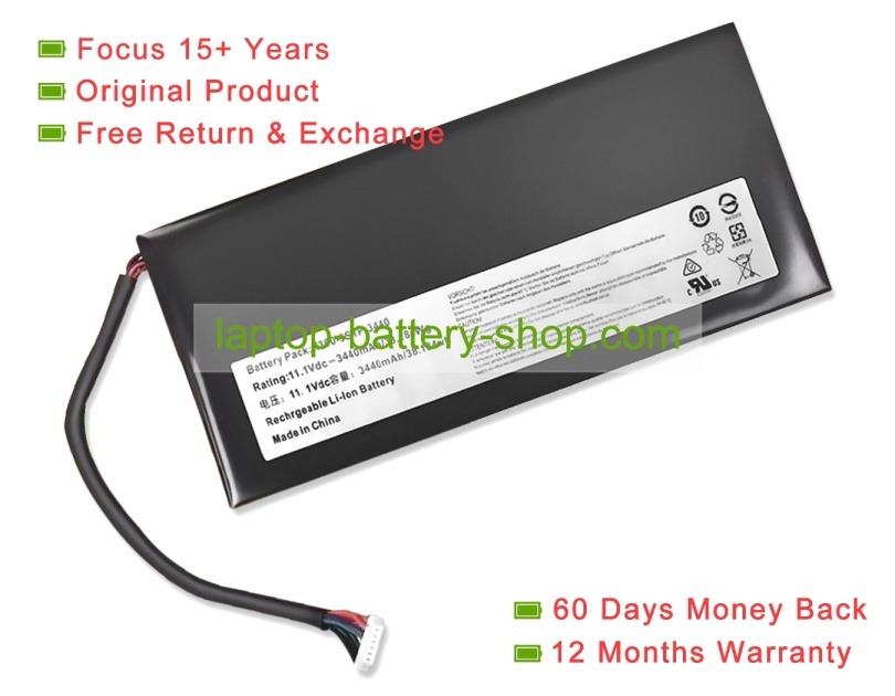 Hasee X300-3S1P-3440, U55C-4572 11.1V 3440mAh original batteries - Click Image to Close