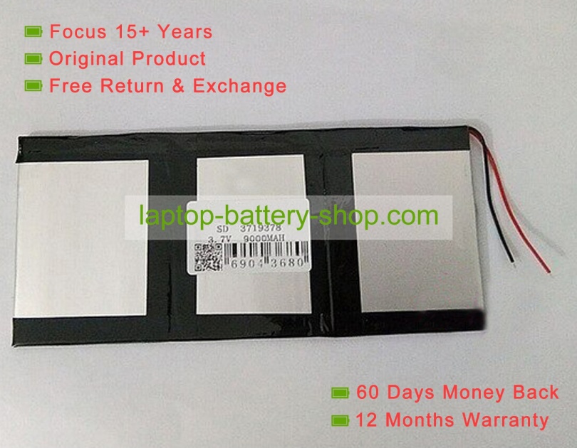 Teclast 3580190, 3719378 3.7V 9000mAh original batteries - Click Image to Close