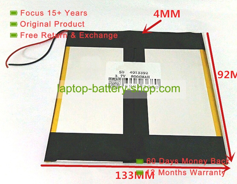 Other 4013392 3.7V 8000mAh original batteries - Click Image to Close