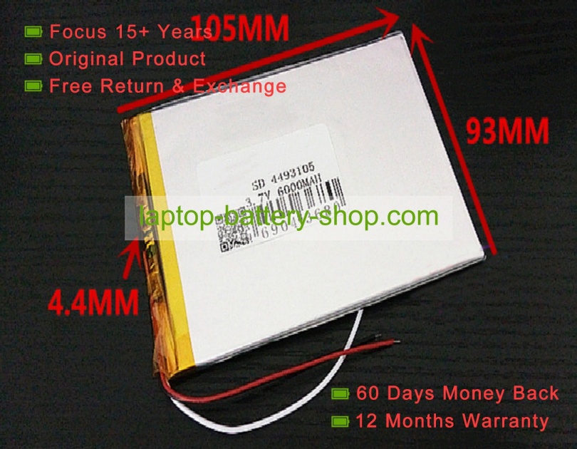 Other 4493105 3.7V 6000mAh original batteries - Click Image to Close