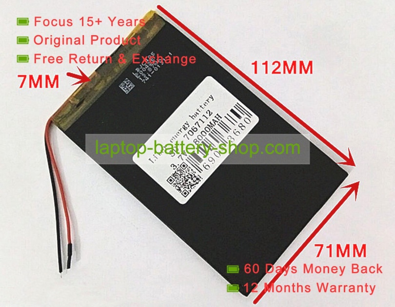 Other 7067112 3.7V 8000mAh original batteries - Click Image to Close