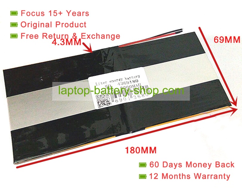 Other 4369180 3.7V 8000mAh original batteries - Click Image to Close