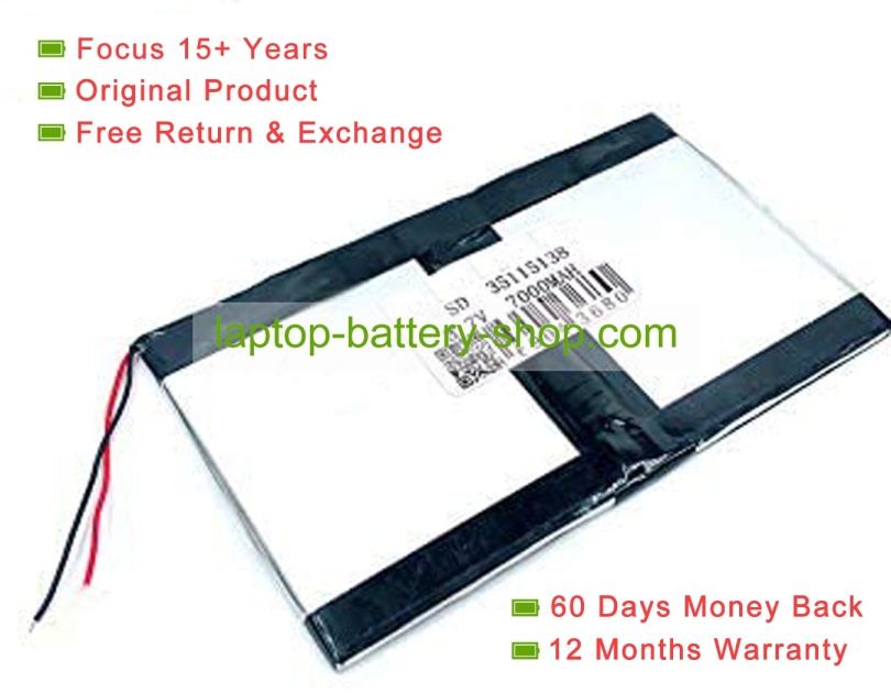 Other SGR241, 35115138 3.7V 7000mAh original batteries - Click Image to Close