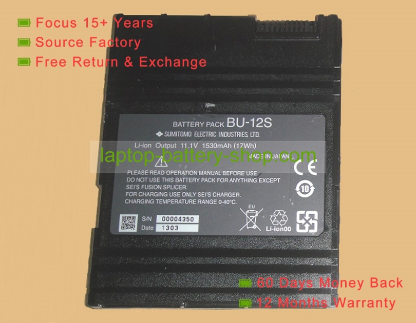 Other BU-12L 11.1V 1530mAh original batteries - Click Image to Close