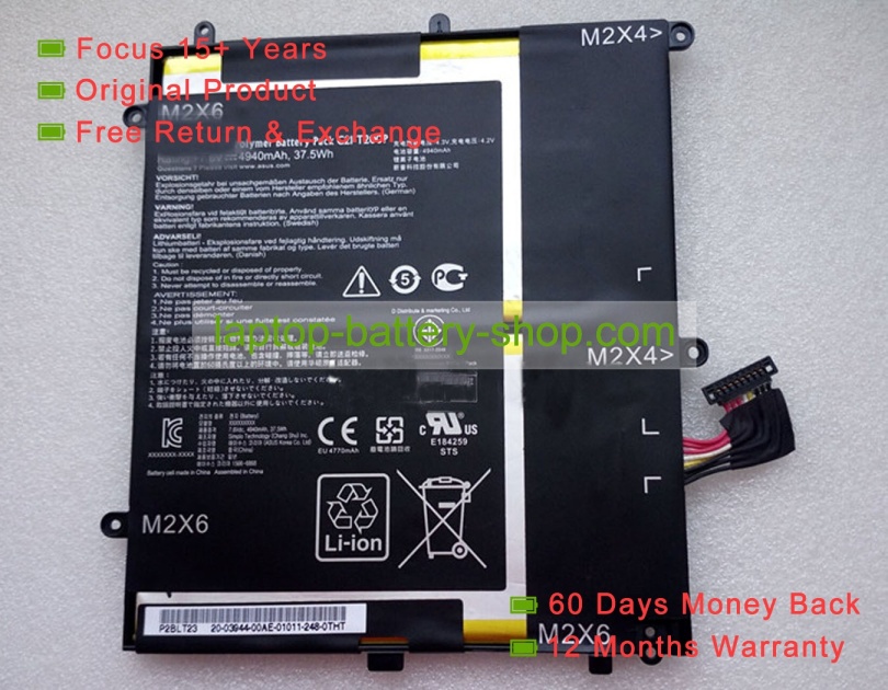 Asus C21-T200P 7.6V 4940mAh original batteries - Click Image to Close