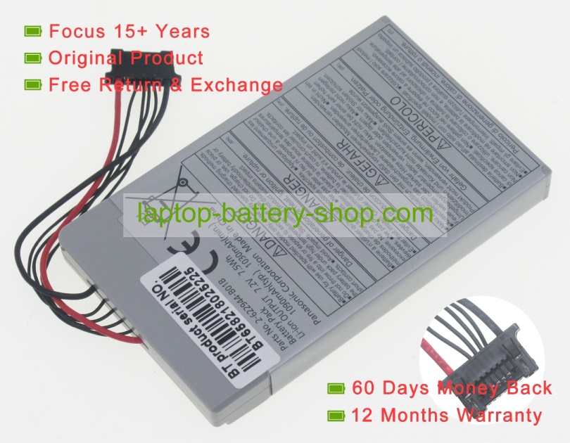 Panasonic 2-622944-B01C, 2-622944-B01B 7.2V 1090mAh original batteries - Click Image to Close