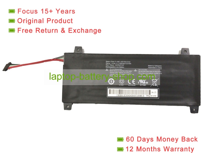 Haier TL10IE1-2S2150-G1A3, TL101E1-2S2150-G1A3 7.4V 2150mAh original batteries - Click Image to Close