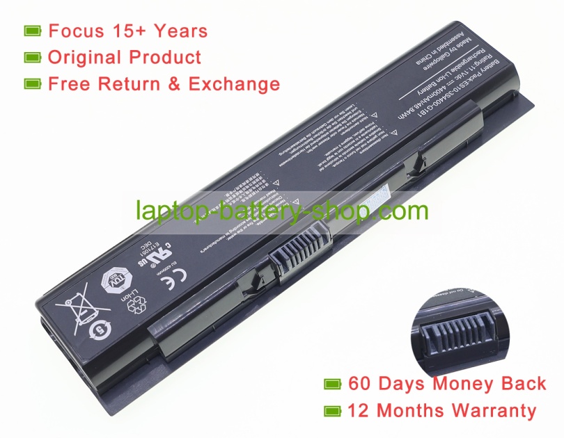 Hasee ES10-3S5200-S1L5, ES10-3S4400-G1B1 10.8V 4400mAh original batteries - Click Image to Close