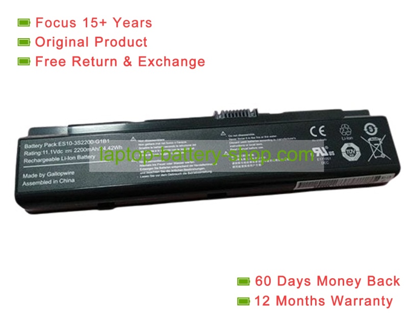 Hasee ES10-3S2200-G1B1 11.1V 2200mAh original batteries - Click Image to Close