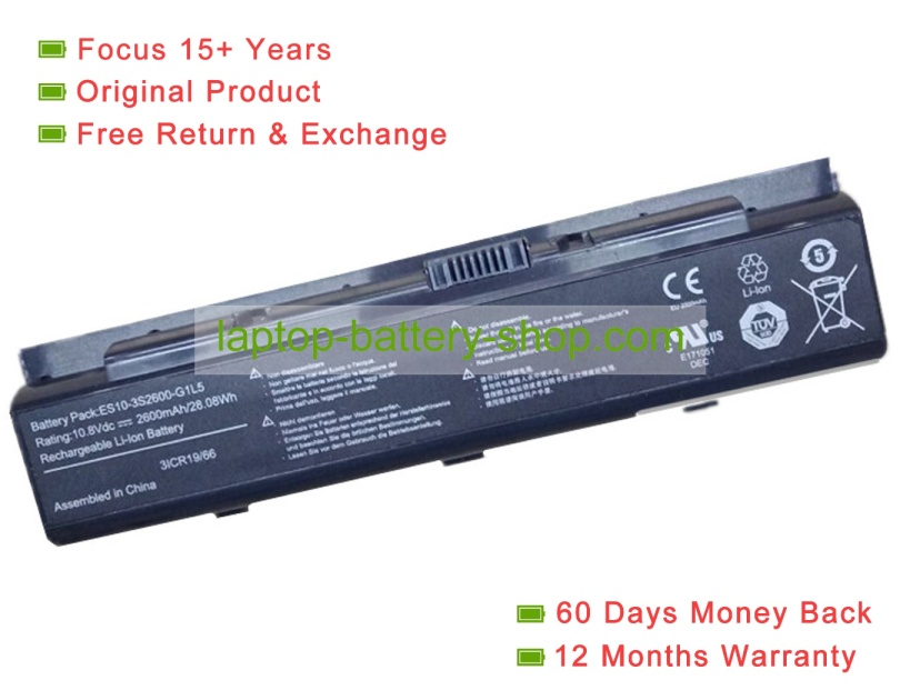 Hasee ES10-3S2600-G1L5 10.8V 2600mAh original batteries - Click Image to Close