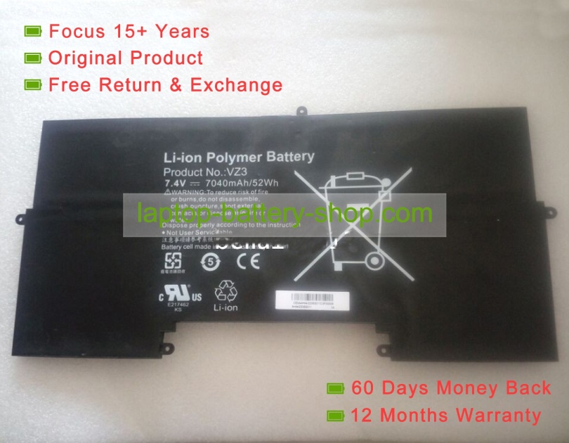 Other VZ3 7.4V 7040mAh original batteries - Click Image to Close