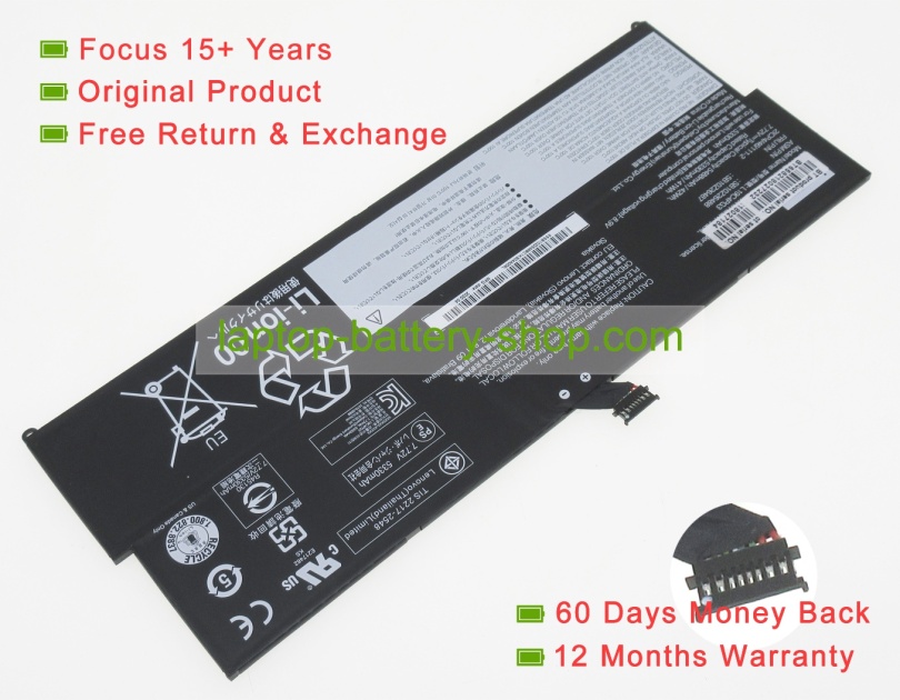 Lenovo L19D4PG3, L19C4PG3 7.72V 5488mAh original batteries - Click Image to Close