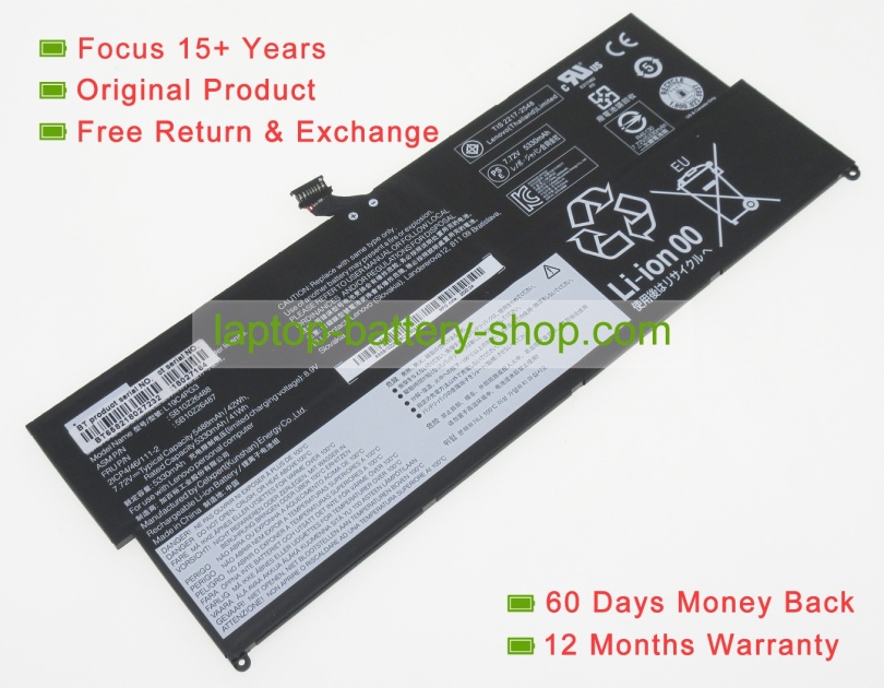 Lenovo L19D4PG3, L19C4PG3 7.72V 5488mAh original batteries - Click Image to Close