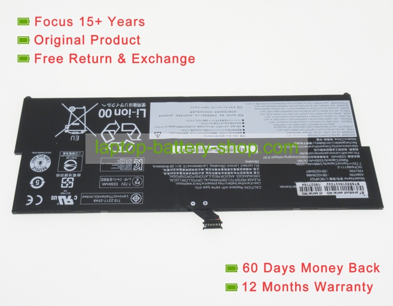 Lenovo L19D4PG3, L19C4PG3 7.72V 5488mAh original batteries - Click Image to Close