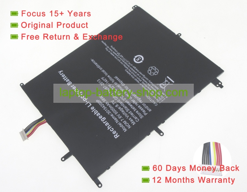 Other 30154200P, MLP2874170-2S 7.4V 4600mAh original batteries - Click Image to Close