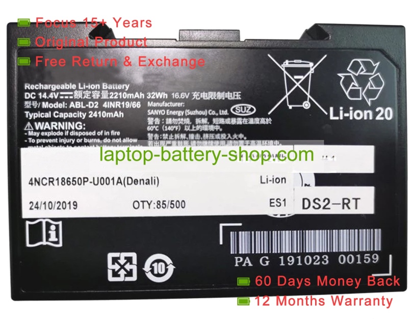 Other ABL-D2 14.4V 2210mAh original batteries - Click Image to Close