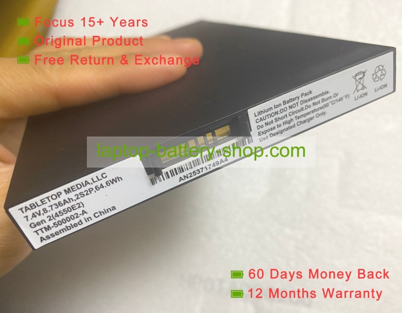 Other Gen 2 4550E2, TTM-500002-A 7.4V 8736mAh original batteries - Click Image to Close