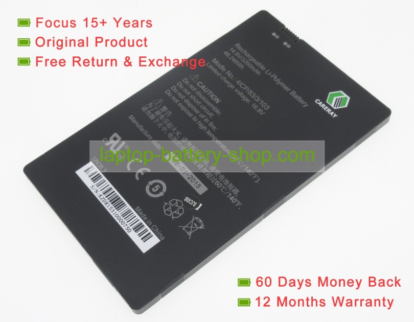 Other 4ICP/83/3/103, 4ICP4/83/103 14.8V 3260mAh original batteries - Click Image to Close