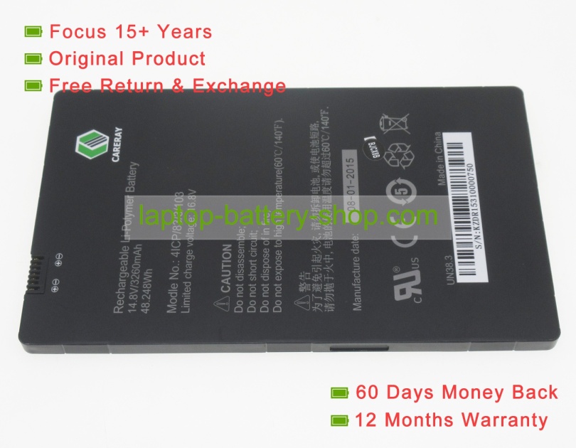 Other 4ICP/83/3/103, 4ICP4/83/103 14.8V 3260mAh original batteries - Click Image to Close