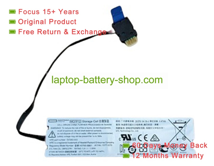 Hp 815984-001, 750452-001 7.2V 470mAh original batteries - Click Image to Close