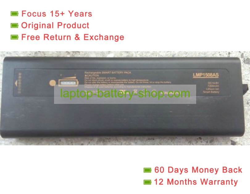 Samsung MySono U6, LMP1508AS 14.8V 7800mAh original batteries - Click Image to Close
