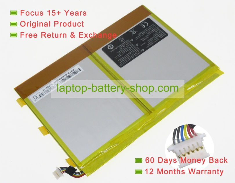 Other TR10RS1-1S6300-T1T2, TR10RS-1S6300-S4L8 3.7V 6300mAh original batteries - Click Image to Close