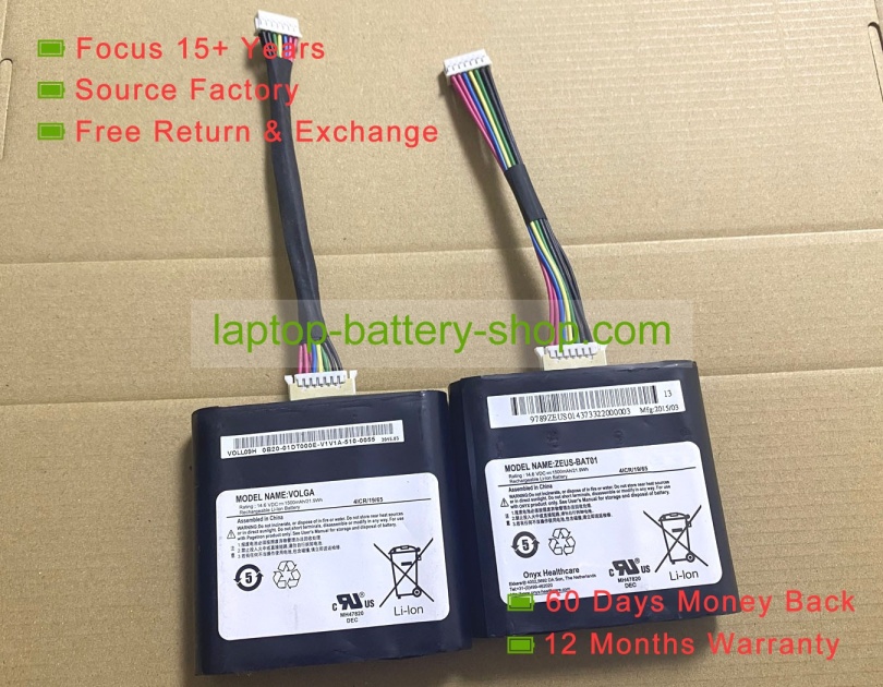 Other VOLGA, ZEUS-BAT01 14.6V 1500mAh original batteries - Click Image to Close