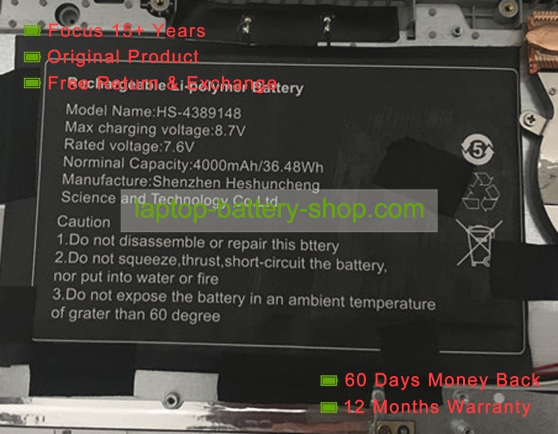 Hasee HS-4389148 7.6V 4000mAh original batteries - Click Image to Close