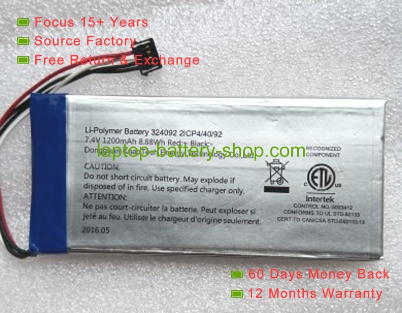 Other 324092, 21CP4/40/92 7.4V 1200mAh original batteries - Click Image to Close