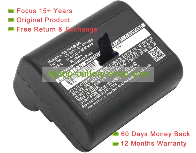 Other DSX Versiv, CS-FDX500SL 7.4V 6800mAh original batteries - Click Image to Close