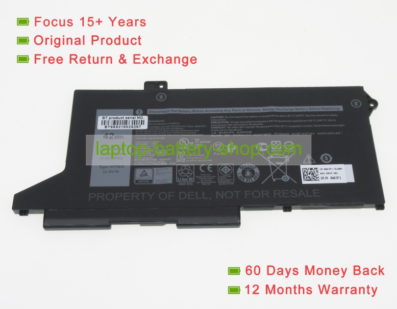 Dell WY9DX, 005R42 11.4V 3680mAh original batteries - Click Image to Close